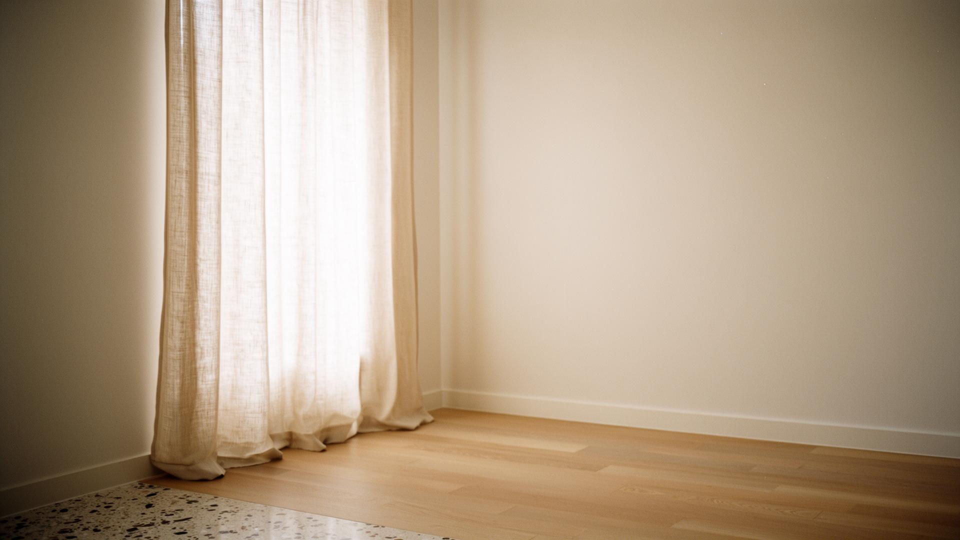 Empty studio interior at morning light